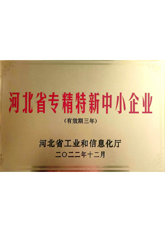 河北省專(zhuān)精特新中小企業(yè)